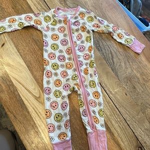 In My Jammers Smiley bamboo Footie